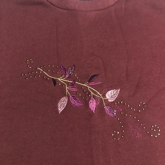 Embroidered & Studded Fall Sweater - Picture 4 of 6